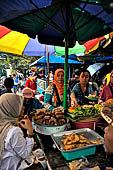 Tents serving all kinds of local cuisine in Malioboro street Yogyakarta.